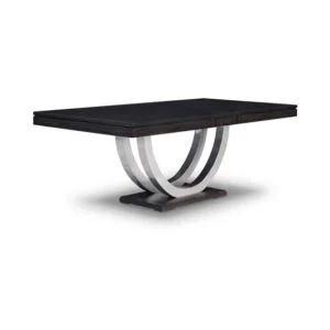 Contempo Metal Cruve Pedestal Dining Table